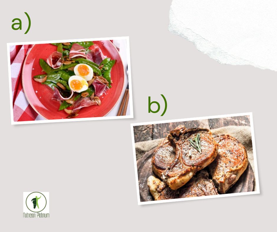 tirabeques del señorito con chuletas de cordero a la plancha